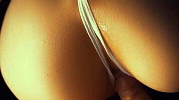 skinny girl with big ass took double creampie in pussy and ass