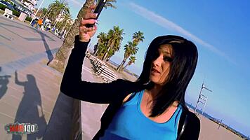 French Babe Lana Fever Paying Her Holiday With Her Pussy