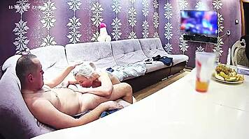 petite silver hair milf evening fun with two guys voyeur