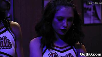 Crazy Goth Teens Kenzie Reeves, Kira Noir, And Jane Wilde Share And Go Crazy Over A Giant Dick In A Hardcore Foursome Fuck Adventure