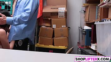 Sexy cutie penelope gets fucked for theft with blowjob