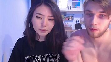 Petite Asian Teen Flashing Tits On Webcam With White Guy?