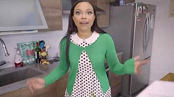 Step brother drills teen 18+ sister’s tight ass in bed