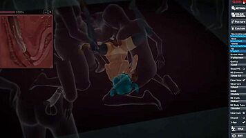 Teen girl with blue hair and big boobs got intensely gangbanged