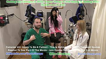 Doctor Tampa conducts Alexandria Wu's humiliating gyno exam