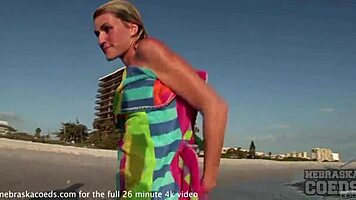 pretty florida teen 18+ with tiny 18+ tits loves posing naked at the beach outdoors