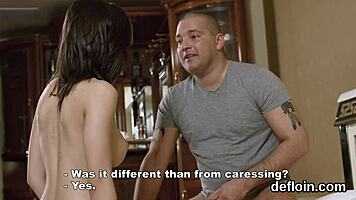 elegant girl stretches spread pussy and gets deflorated