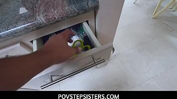 Povstepsisters - Dirty Young Slut Pounded by Stepbrother in Her Butt