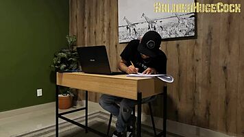 while my milf wife works she hired a mexican whore my wife discovers us and pays her more to fuck without condom