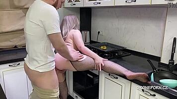 Young Couple Having Anal Sex In The Kitchen