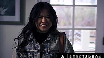 Strict MILF Dee Williams disciplines petite Lulu Chu for breaking prude rules in taboo lesbian clash. Her scissoring domination is pure fire.