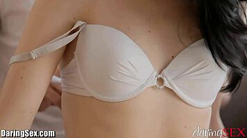 OMG, this skinny brunette got drilled so hard to climax! 😍