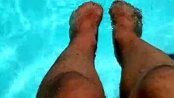 Feet in Pool with Lots of Water