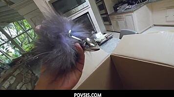 Povsis - smutsig 18+ slampa får röven körd av styvbror hårt.