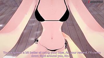 Tatsumaki In Bikini POV Kissing And Showing Her Small Tits And Big Ass In One Punch-Man Hentai!