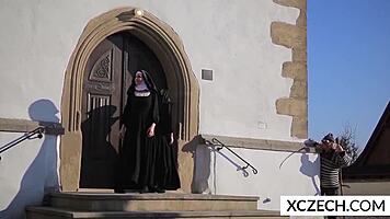 Two Lesbian Nuns Play Together