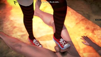 Mavis Dracula Gives Shoejob And Footjob In Hotel Transylvania 3D Porn!
