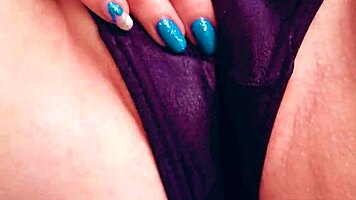 Dirty Squirting in Panties with Dripping Wet Tight Pussy