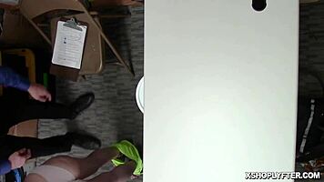 Lp Officer Spread Eagle With Violet Rains At Work