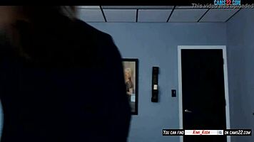 Brunette teen teasing friends on webcam chat 😘