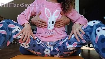 Step Brother Gropes Redhead Step Sister Loudly in Morning Chaos