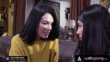 romantic college step-sisters explore softcore fun