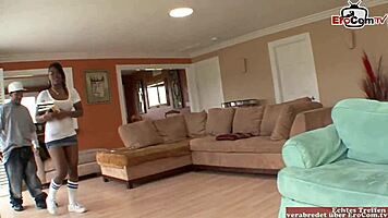 ebony girl with small tits craves big black cock in tight pussy cumshot