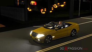 a sexy young 18+ blonde gets slammed hard by a fire demon in a wild dungeon scene.