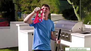 Two Stepsisters Scissor And Suck Dick In Threesome!