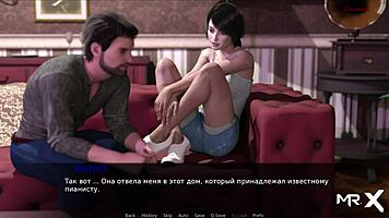 Pine Falls Character Bathing In Shower Scene