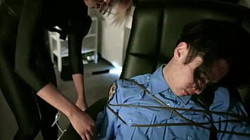 Hot Asian babe spreads legs for big cock fucking in office.