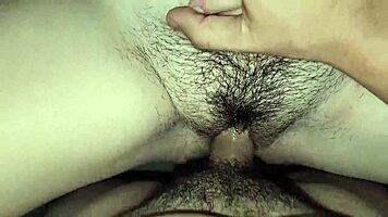 creampie with stepsister, fucking her tight pussy for the first time at home