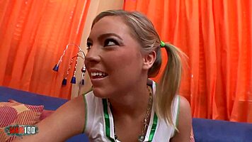 cheerleaders get drilled hard by their coach after practice in wild locker room action