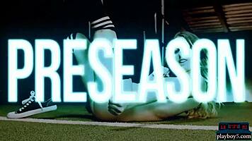 Sexy black teen 18+ strips and rips clothes during intense gym workout.