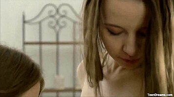 young friends share intimate moments in girl to girl bonding activity