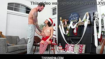 Unwrap that tiny teen christmas gift for some fun.