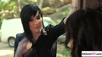 Hey, wanna see us strap-on bang this petite client?