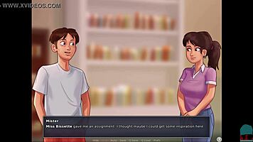 i watch the teen bookworm get a cumshot in the library during summertime saga