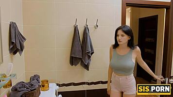 Hey, SisPorn busty girl tempts stepbro into taboo sex.