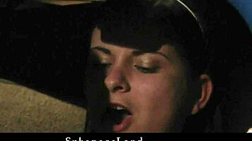 Teen experiences orgasm during BDSM bondage session with toys.