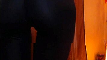 Webcam spandex leggings dancing with petite 18+ brunette amateurs private