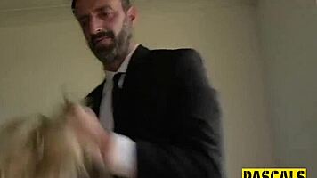 skinny 18+ submissive throats and rides in intense session