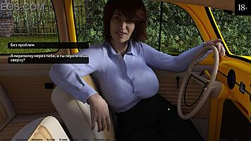 Ebony whore with small tits plays sexy hentai game interview