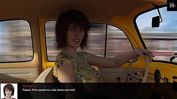 Ebony whore with small tits plays sexy hentai game interview