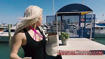 Two Teens Give Handjob To Big-Breasted Blonde Cristi Ann