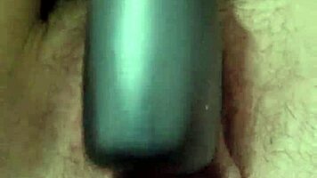 hairy teen masturbates with vibrator and cums hard