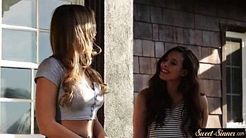 Slutty teen 18+ riding big hard cock outdoors