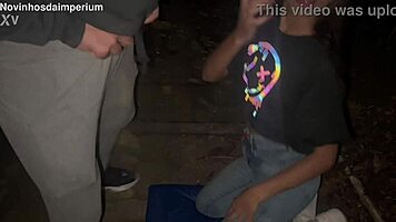 Public banging almost caught by cops, so risky!