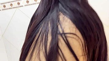 Pretending To Bathe To Join Roommate For Blowjob And Assfucking In Doggystyle