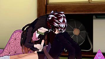 Tanjiro and Nezuko in Intimate Hentai Encounter